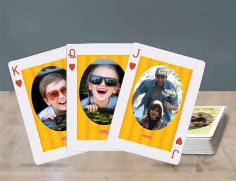 personalised playing cards 52 photos